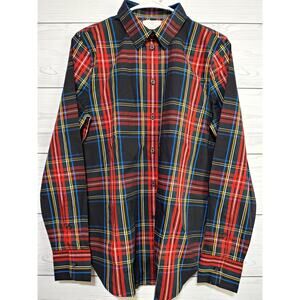 NWT Mens J.Crew Plaid Button Front sz T8